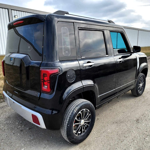 60V Electric Golf Cart LSV - 4 Door Coco Trooper with Rear Trunk Hatch | Black Demo Model | Perfect for Golf Courses, Resorts & Gated Communities