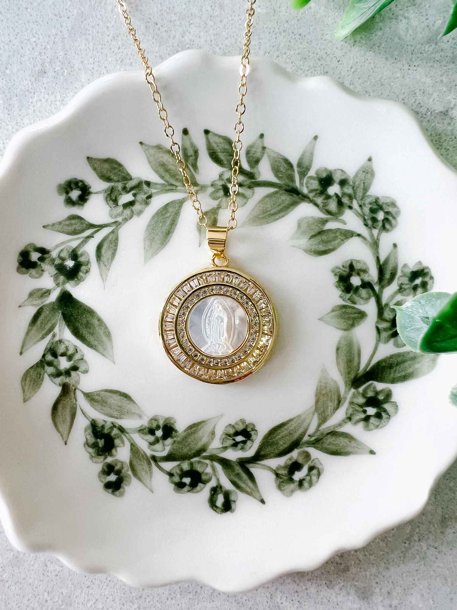 Mother Mary Necklace with Genuine Pearl Pendant - Elegant Religious Jewelry for Women - Perfect for Church, Prayer & Everyday Wear