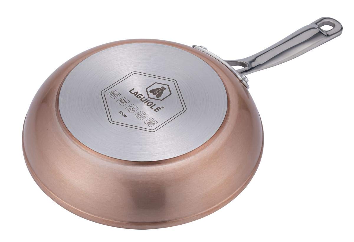Premium Laguiole™ 9-Piece Copper/Greblon Cookware Set - Professional Kitchen Utensils for Cooking, Baking & Serving - Perfect for Home Chefs & Gourmet Cooking