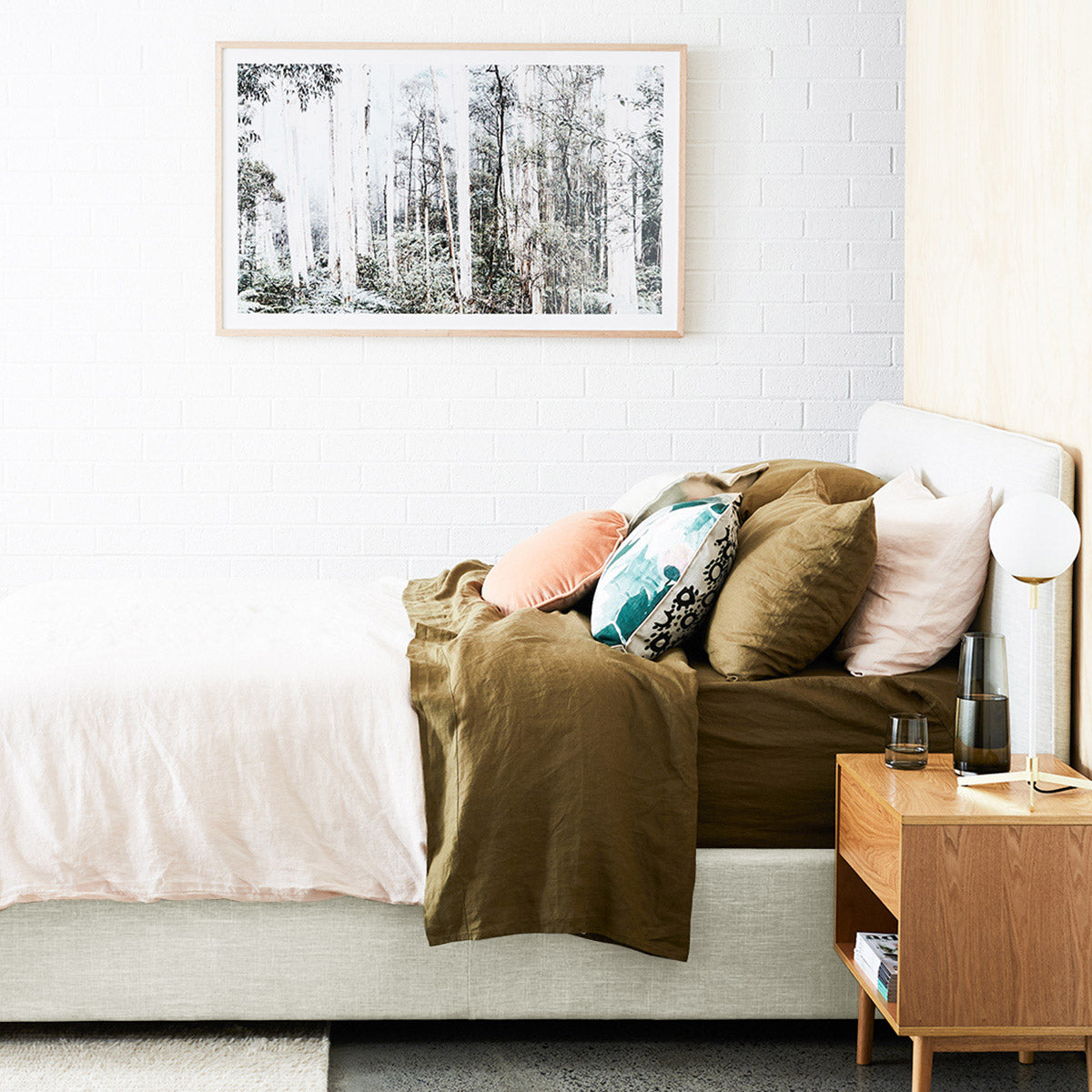 Dane Storage Queen Bed Frame with Drawers, Cream - Space-Saving Bed with Underbed Storage for Small Bedrooms & Apartments