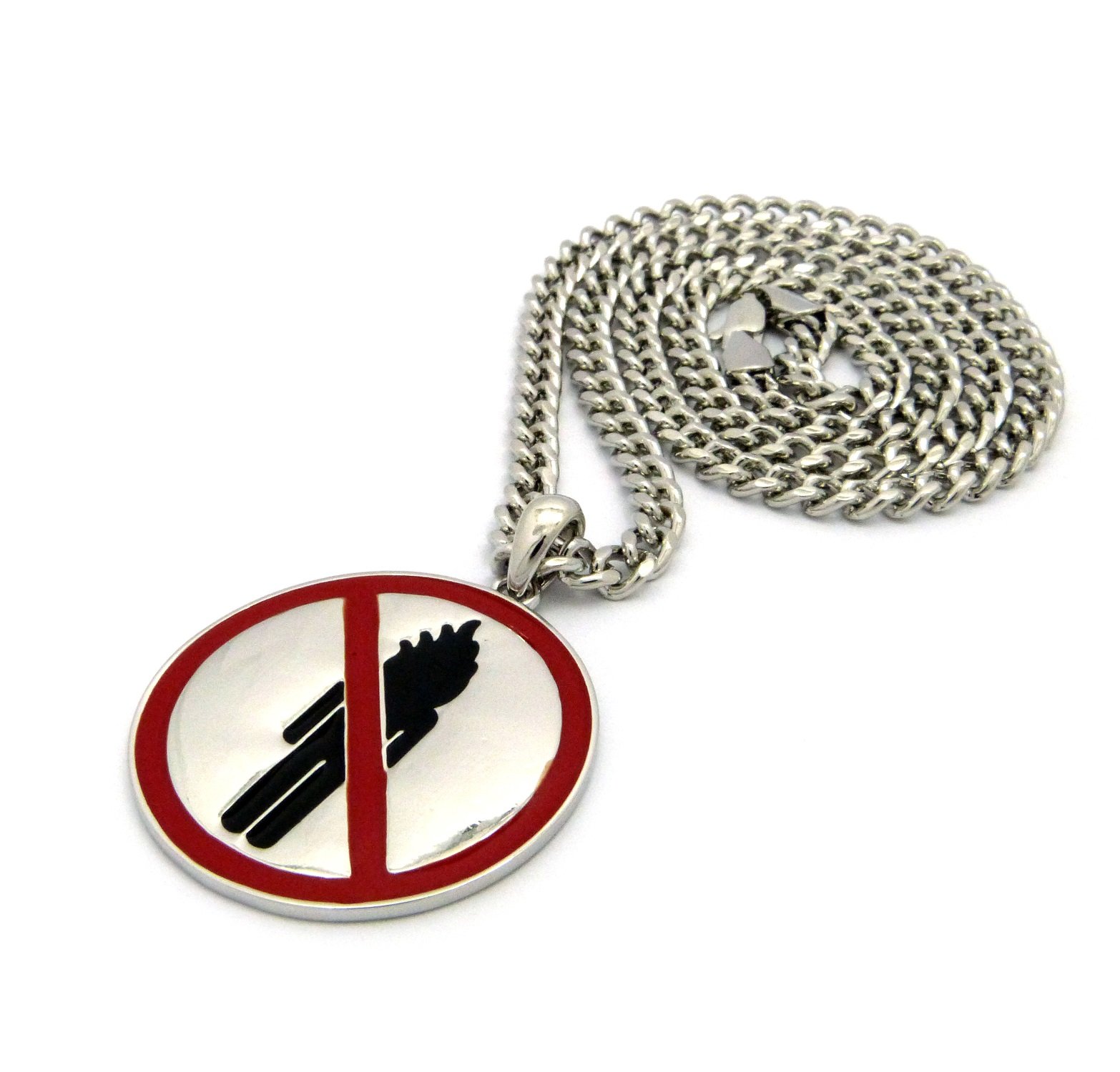 NYFASHION101 Hip Hop Rapper Music Video Monster Logo Pendant Necklace for Men & Women - Perfect for Concerts, Parties & Streetwear Fashion