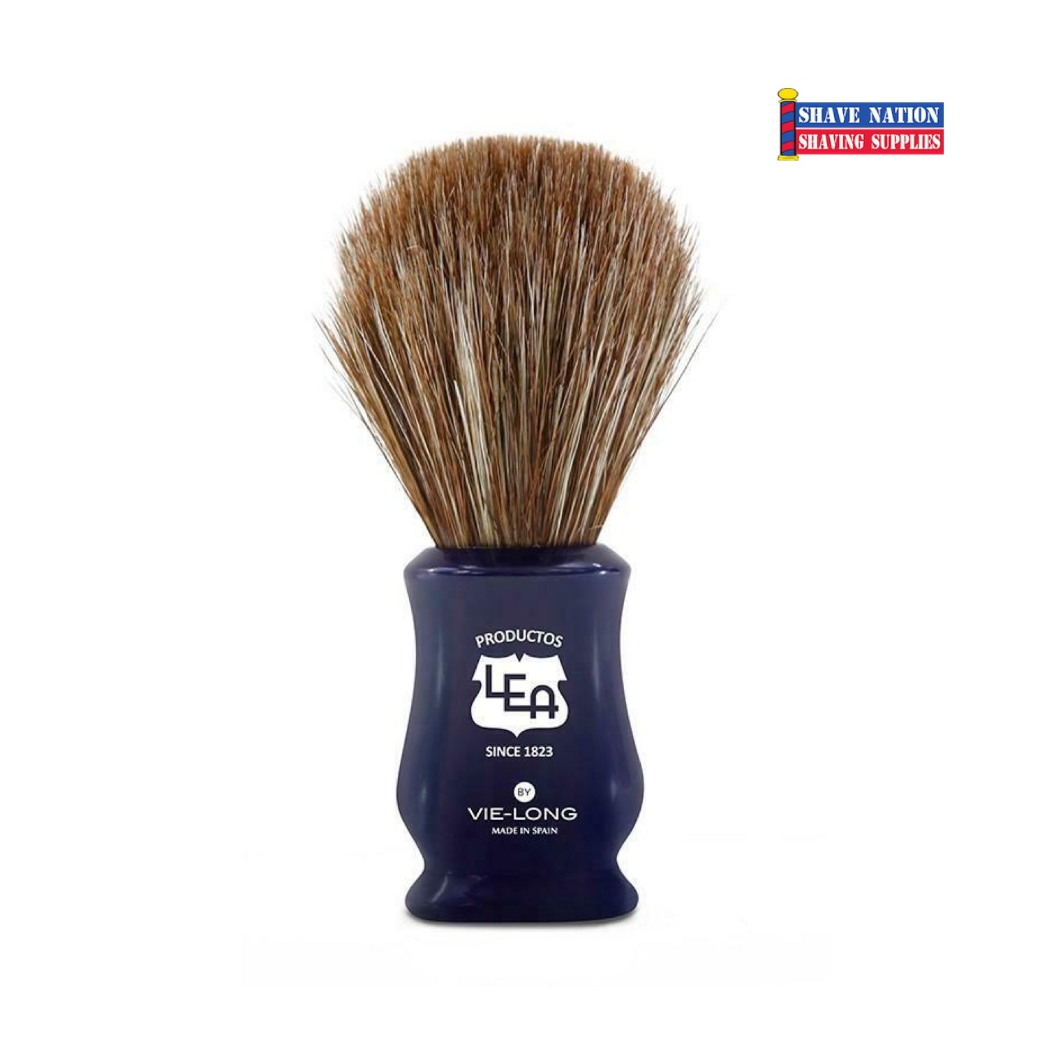LEA Vielong Natural Horse Hair Shaving Brush for Men - Soft & Durable Wet Shaving Brush for Sensitive Skin - Perfect for Traditional Shaving, Beard Care & Grooming Kits