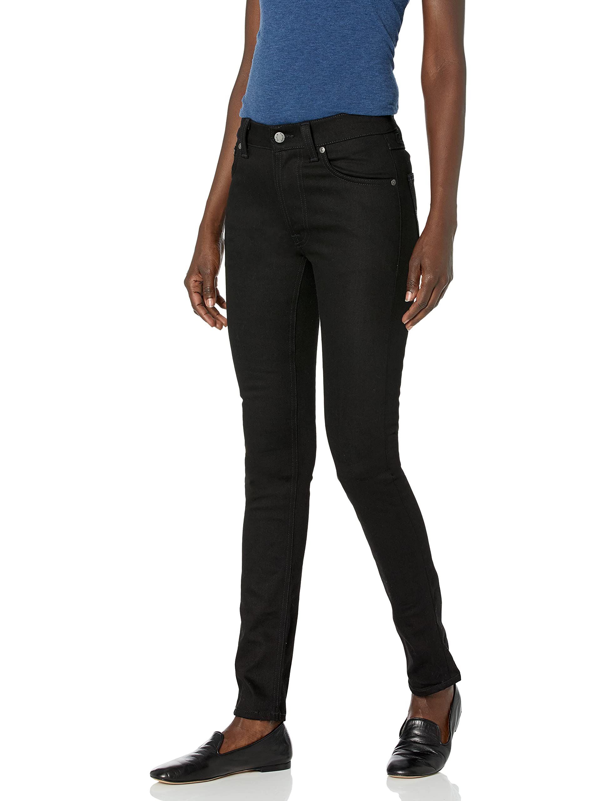 Nudie Jeans Men's Lean Dean Slim Fit Stretch Denim Jeans in Dry Cold Black - Perfect for Casual Wear, Night Out & Street Style Fashion