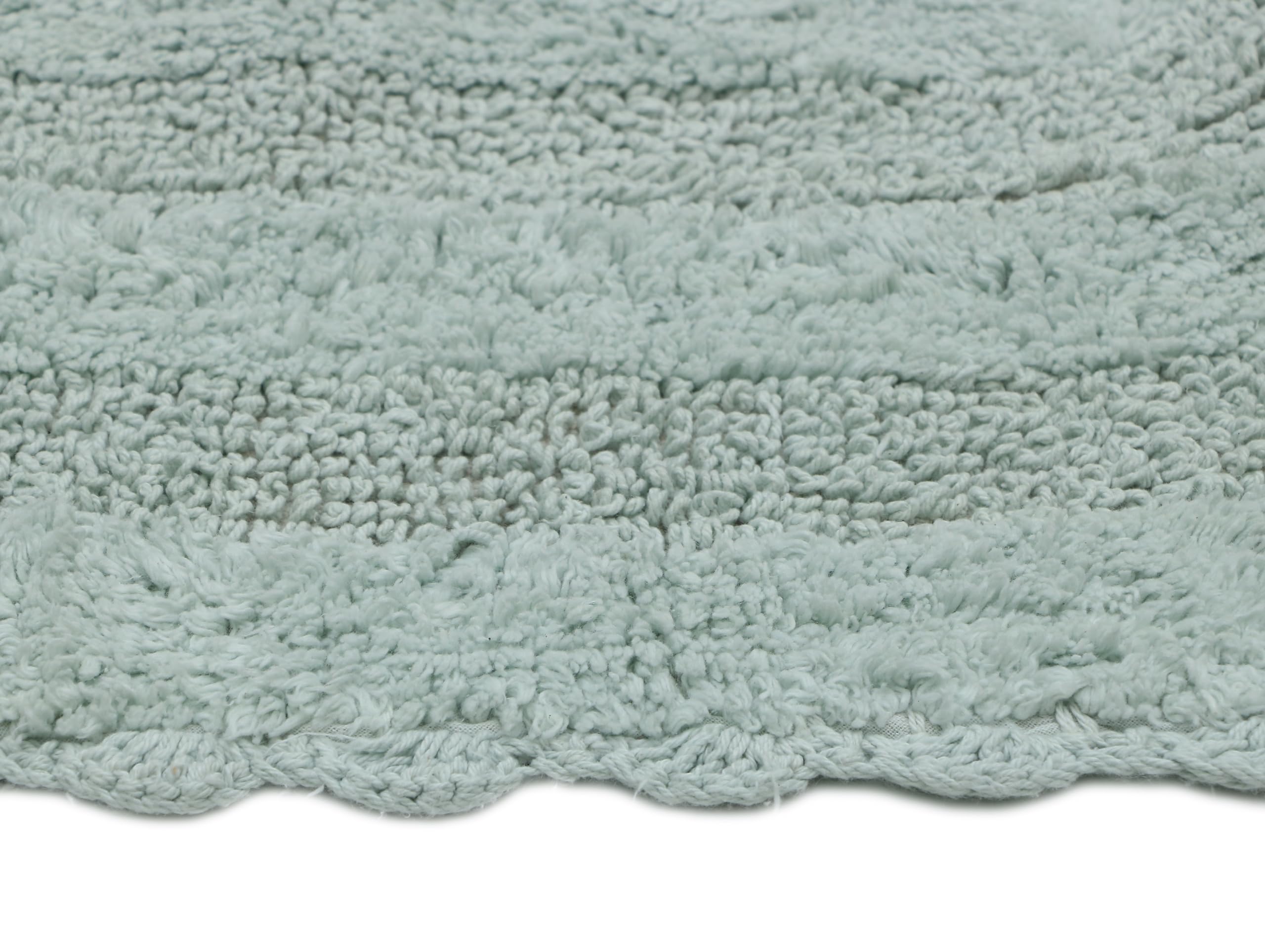 Premium Cotton Oval Bath Rug - Super Absorbent, Soft & Non-Slip Bathroom Mat for Shower, Vanity & Kitchen - 50x75cm Home Decor - Perfect for Bathrooms, Entryways & Cozy Living Spaces