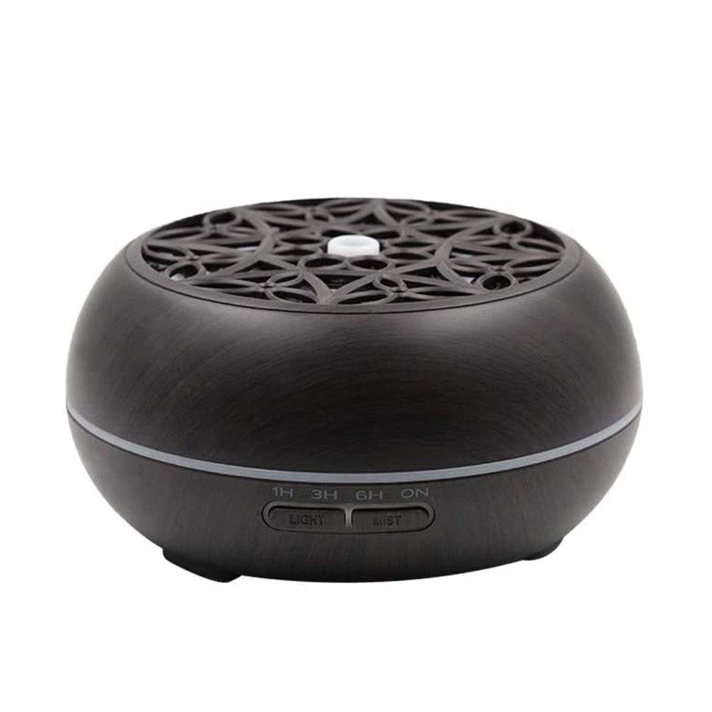 Wan Qin 500ml Essential Oil Diffuser - Ultrasonic Aromatherapy Humidifier with Cool Mist, LED Light & Quiet Operation - Perfect for Home, Office, Yoga & Spa Relaxation (Black)