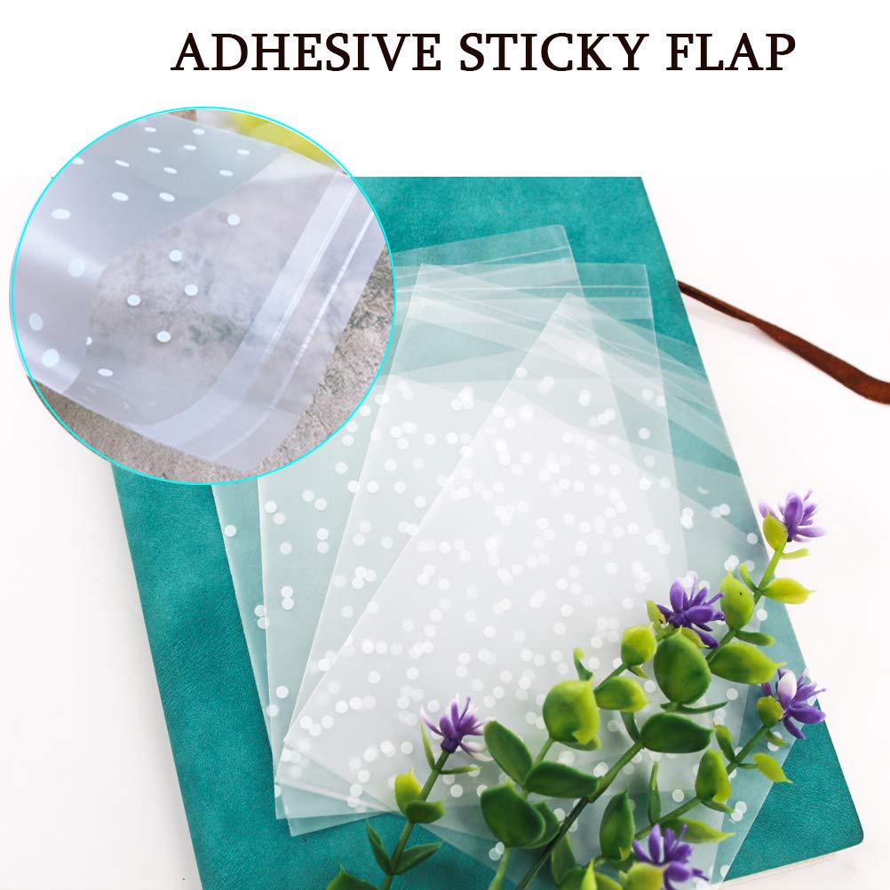 200pcs Resealable Cellophane Bags 4x4 inch - Self Sealing Plastic Bags for Bakery, Candles, Soap & Cookies - Perfect for Food Storage, Party Favors, Wedding Treats & Small Crafts Packaging