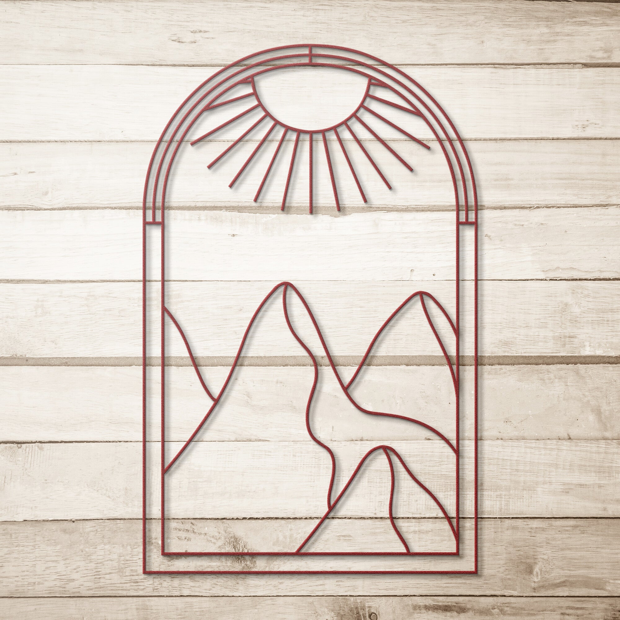 Spring Mountain Metal Wall Art Decor - Handcrafted Modern Home Decor for Living Room, Bedroom & Office - Perfect for Rustic & Contemporary Interior Design