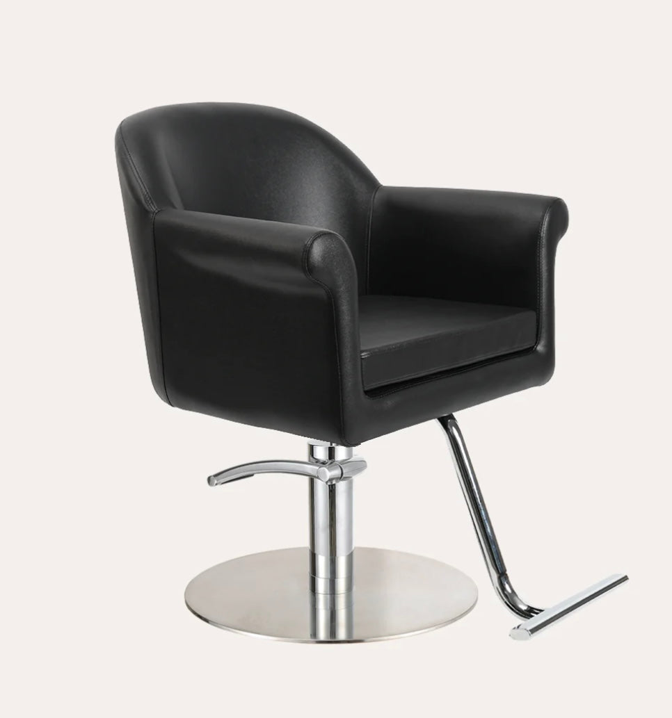 Premium Hudson Salon Chair - Professional Hydraulic Styling Chair for Hairdressers & Barbers - Heavy Duty Beauty Salon Furniture for Hair Cutting, Washing & Styling - Perfect for Salons, Barbershops & Home Use