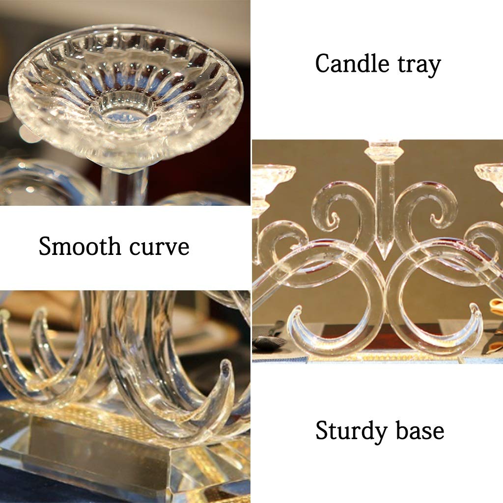 Luxury Candelabra - Heavy Duty Pillar Candle Holder, Modern European Style Decorative Centerpiece for Christmas, Wedding, Party & Dinner Decor - Elegant Home Decor for Romantic Ambiance