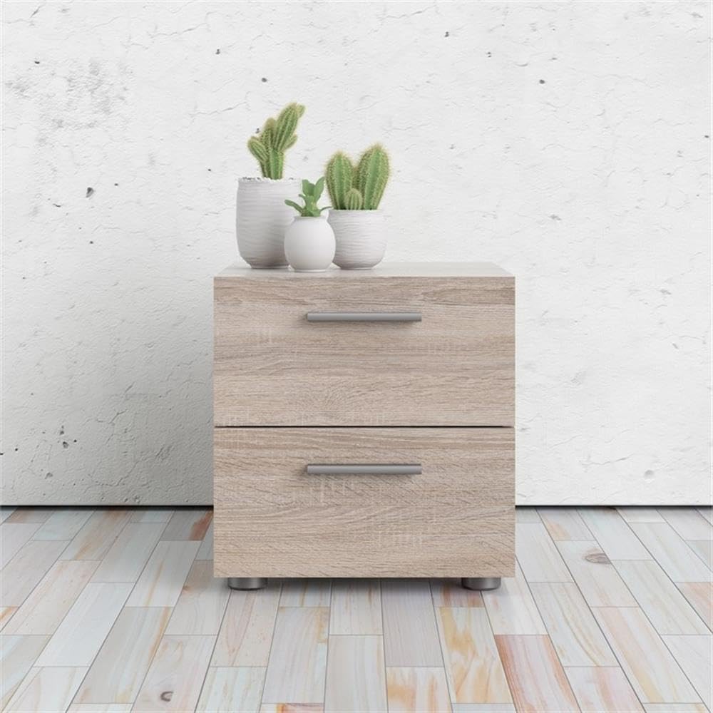 Home Square 4-Drawer Dresser & 2-Drawer Nightstand Set in Rich Truffle Finish - Perfect for Bedroom Furniture & Home Storage Organization
