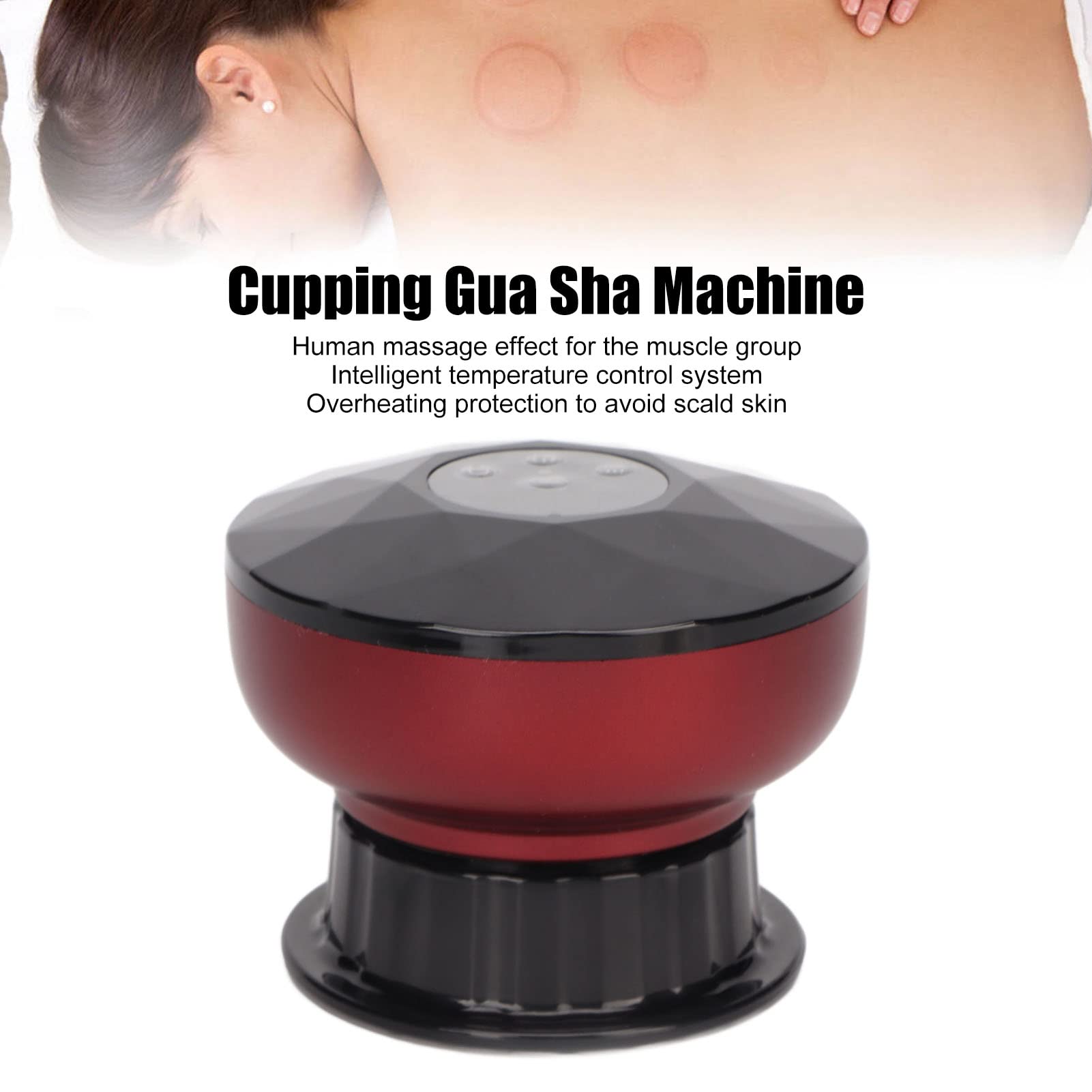 Electric Cupping Massager with Hot Compress & High-Frequency Vibration - Portable Vacuum Therapy Machine for Pain Relief, Muscle Relaxation - Perfect for Home Spa, Post-Workout Recovery & Stress Relief