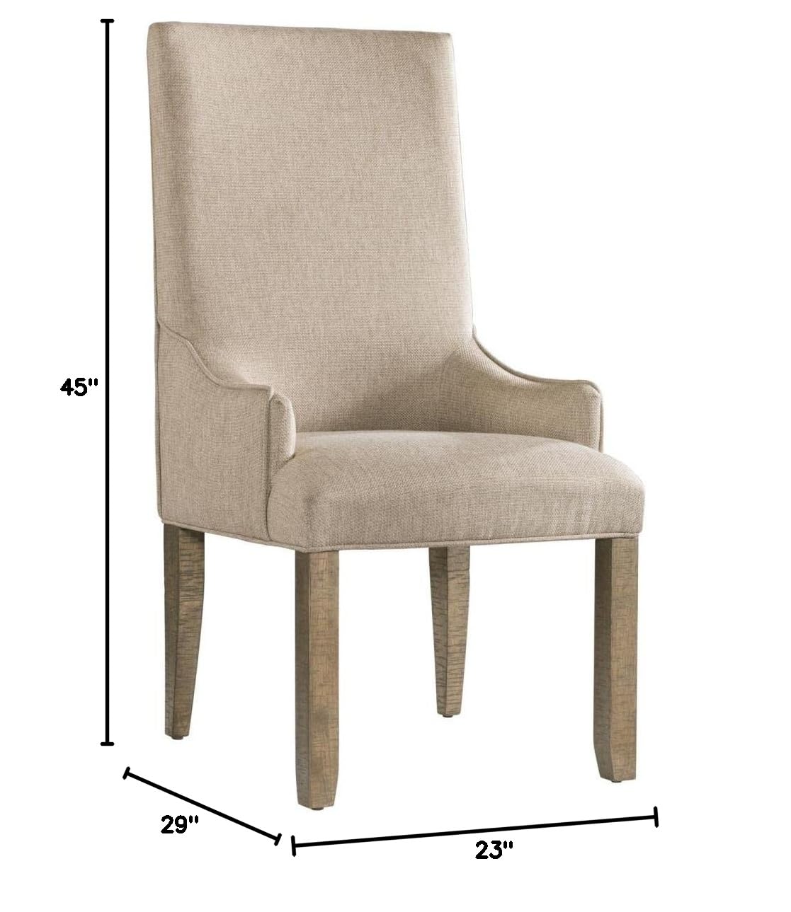 Picket House Furnishings Stanford Brown Parson Chair Set - 2 Piece Dining Room Chairs for Kitchen, Breakfast Nook & Formal Dining Room