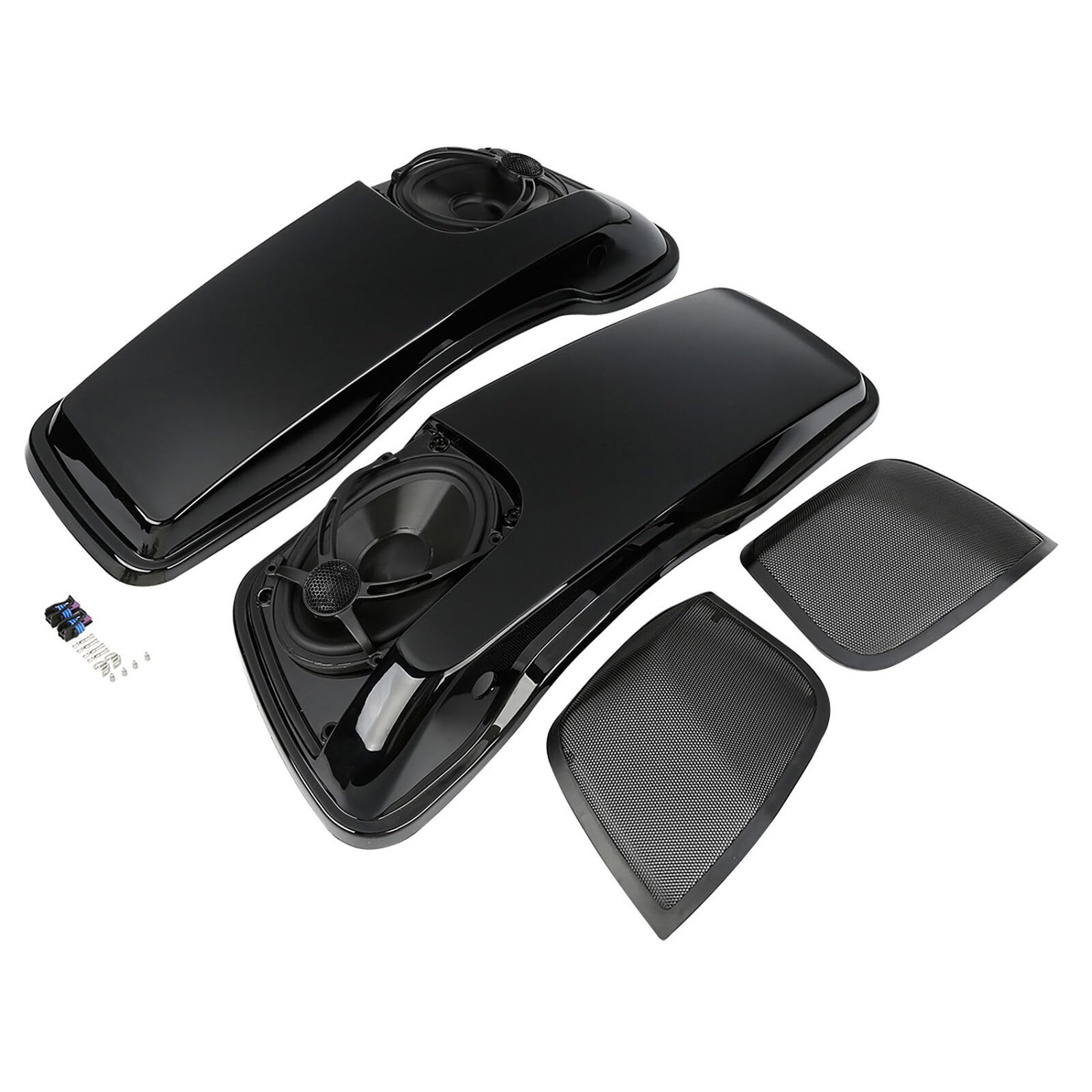 TCT-MOTORPARTS 5X7 Speakers Saddlebag Lids for Harley Davidson 2014-2023 Touring Models FLT FLHT FLHTCU FLHRC - Compatible with Road King, Road Glide, Street Glide, Electra Glide & Ultra Classic - Perfect for Motorcycle Audio Upgrades & Long Rides