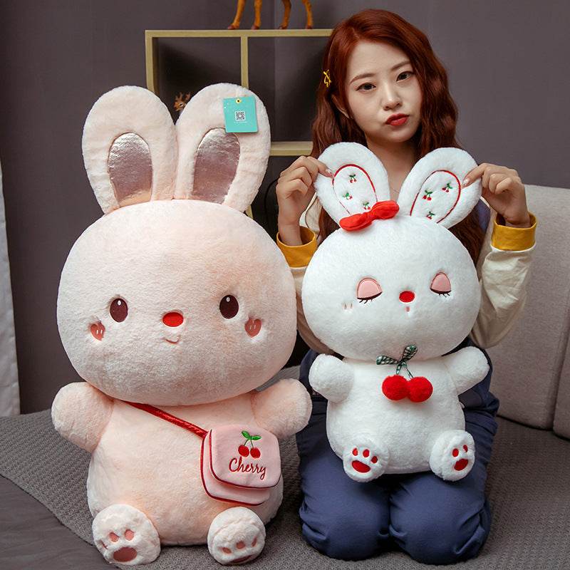 Soft and Cute Resting Bunny Face Plush Pillow - Perfect for Kids' Bedroom Decor, Nursery, and Cozy Home Relaxation