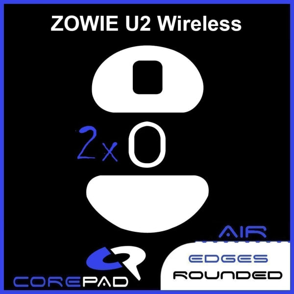Corepad Skatez AIR Mouse Feet for Zowie U2 Wireless, FK2 DW, ZA13 DW, S2 DW - Ultra Smooth Gliding for Gaming & Esports Performance