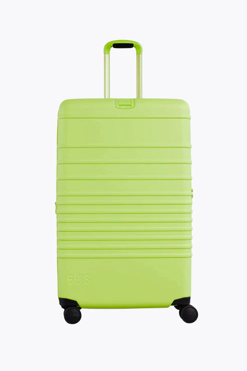 Large Check-In Roller Suitcase in Citron Yellow - Spacious & Durable Luggage for Travel, Business Trips & Vacations