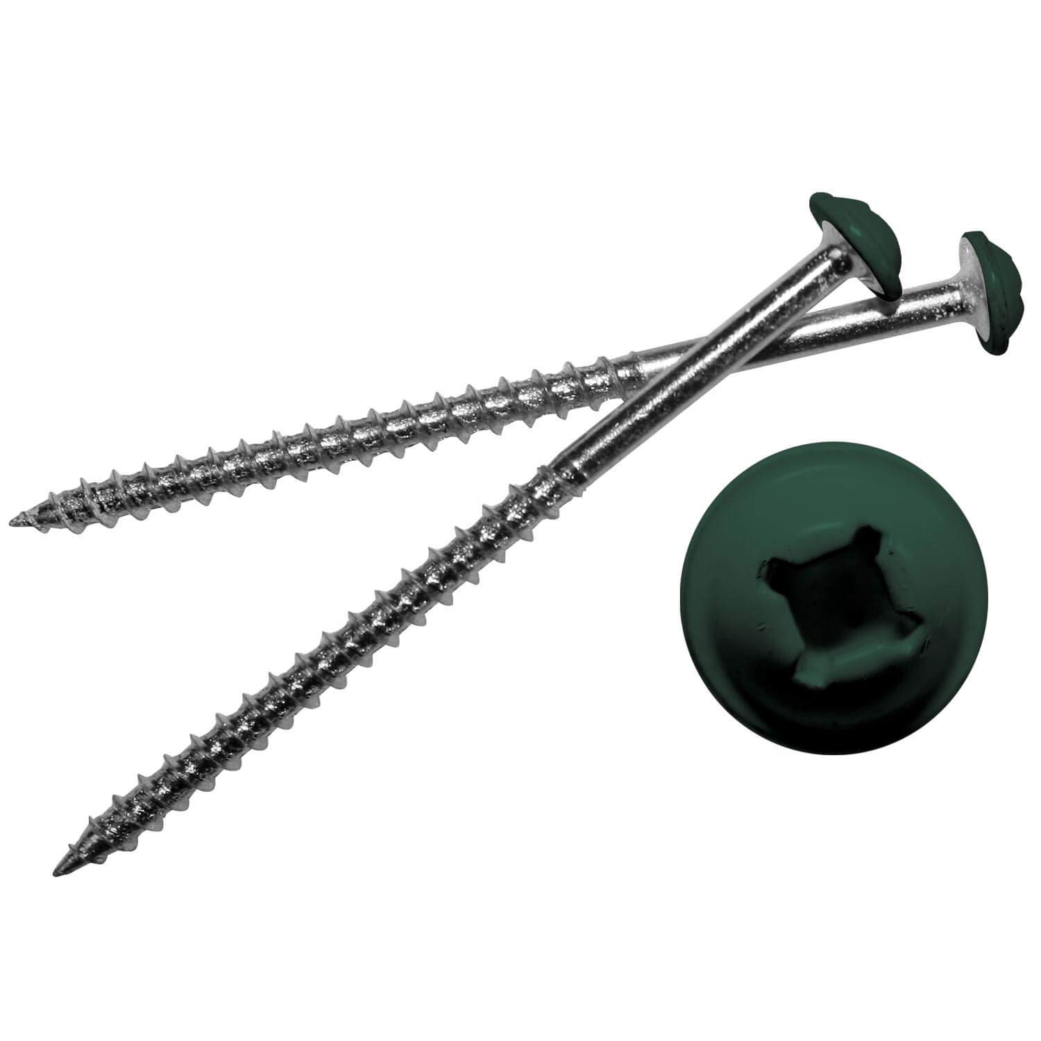 Mid America Painted Screws for Vinyl Shutters - 12 Pack in Midnight Green | Rust-Resistant Hardware for Exterior Window Shutters | Perfect for Home Improvement & Outdoor Decor