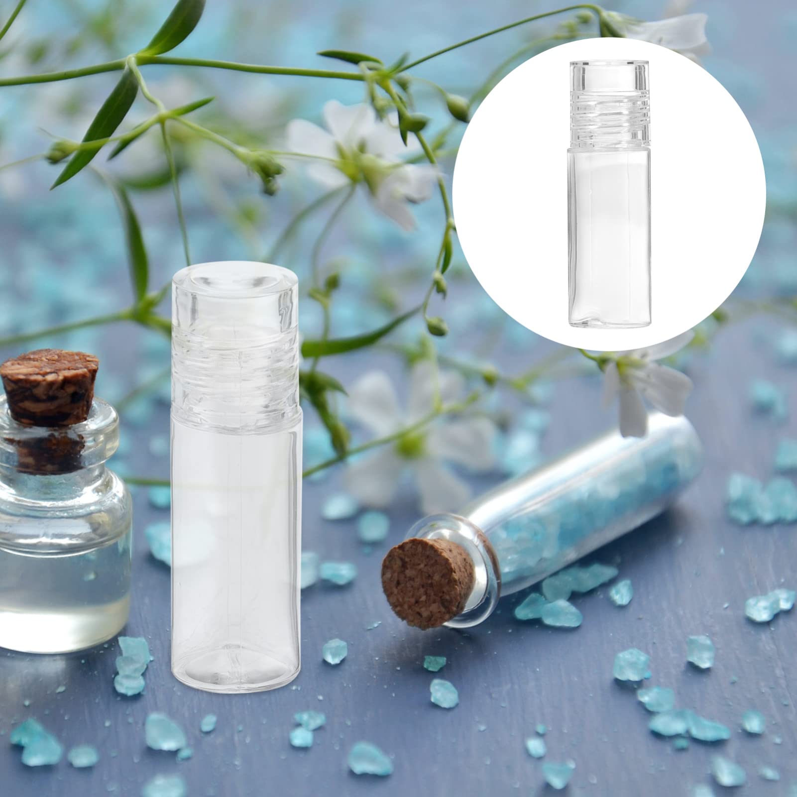 20pcs Mini Clear 3ml Empty Plastic Powder Containers with Sifter - Refillable Cosmetic Jars for Loose Face Powder, Shampoo, Conditioner & Lotion | Perfect for Travel, Makeup Kit & DIY Beauty Products