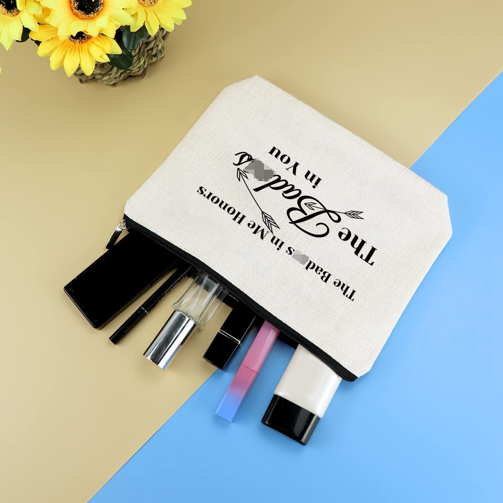 **Funny Inspirational Makeup Bag for Women - Encouraging Cosmetic Pouch Gift for Best Friend, Coworker, Mom, Sister - Birthday, Christmas, Appreciation Motivational Gift - Perfect for Travel, Gym & Daily Use**