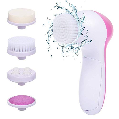 5-in-1 Facial Massage Machine for Women - Skin Care & Cleansing Device with Anti-Aging & Relaxation Benefits | Perfect for Home Spa, Skincare Routine & Gift Giving
