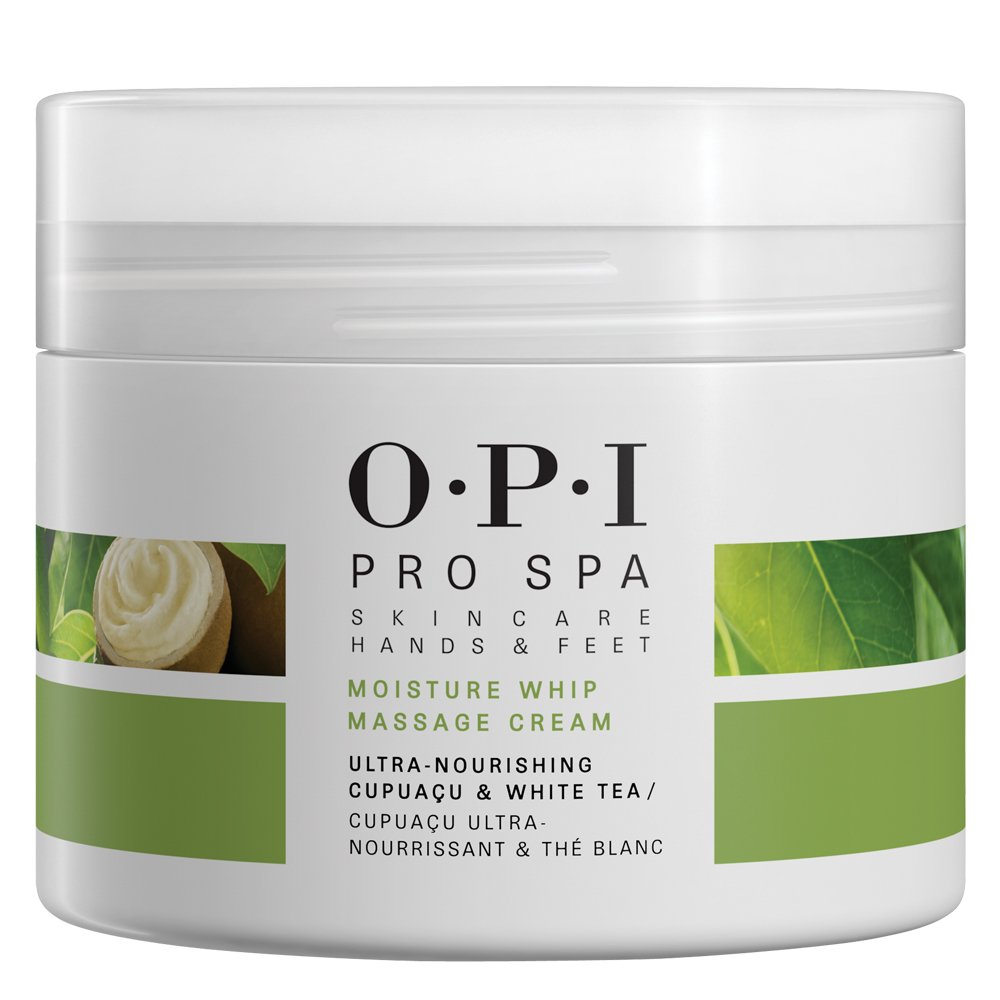 OPI Pro Spa Moisture Whip Massage Cream 8oz - Hydrating Hand & Foot Lotion for Dry Skin - Perfect for At-Home Spa Treatments, Pedicures & Manicures