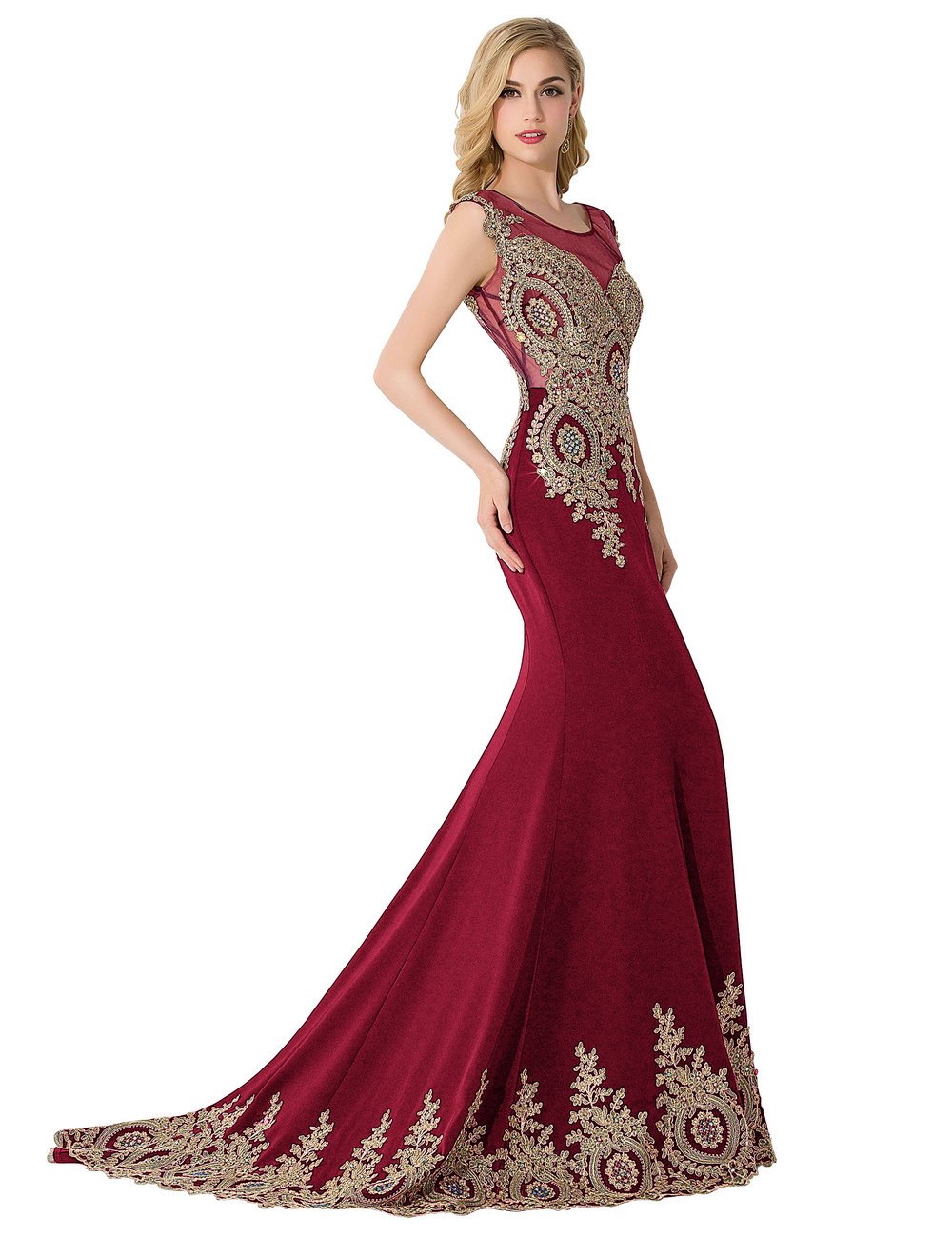 MisShow Women's Mermaid Prom Dresses 2019 - Elegant Applique Evening Gowns for Formal Occasions | Perfect for Homecoming, Prom Night, Wedding & Special Events