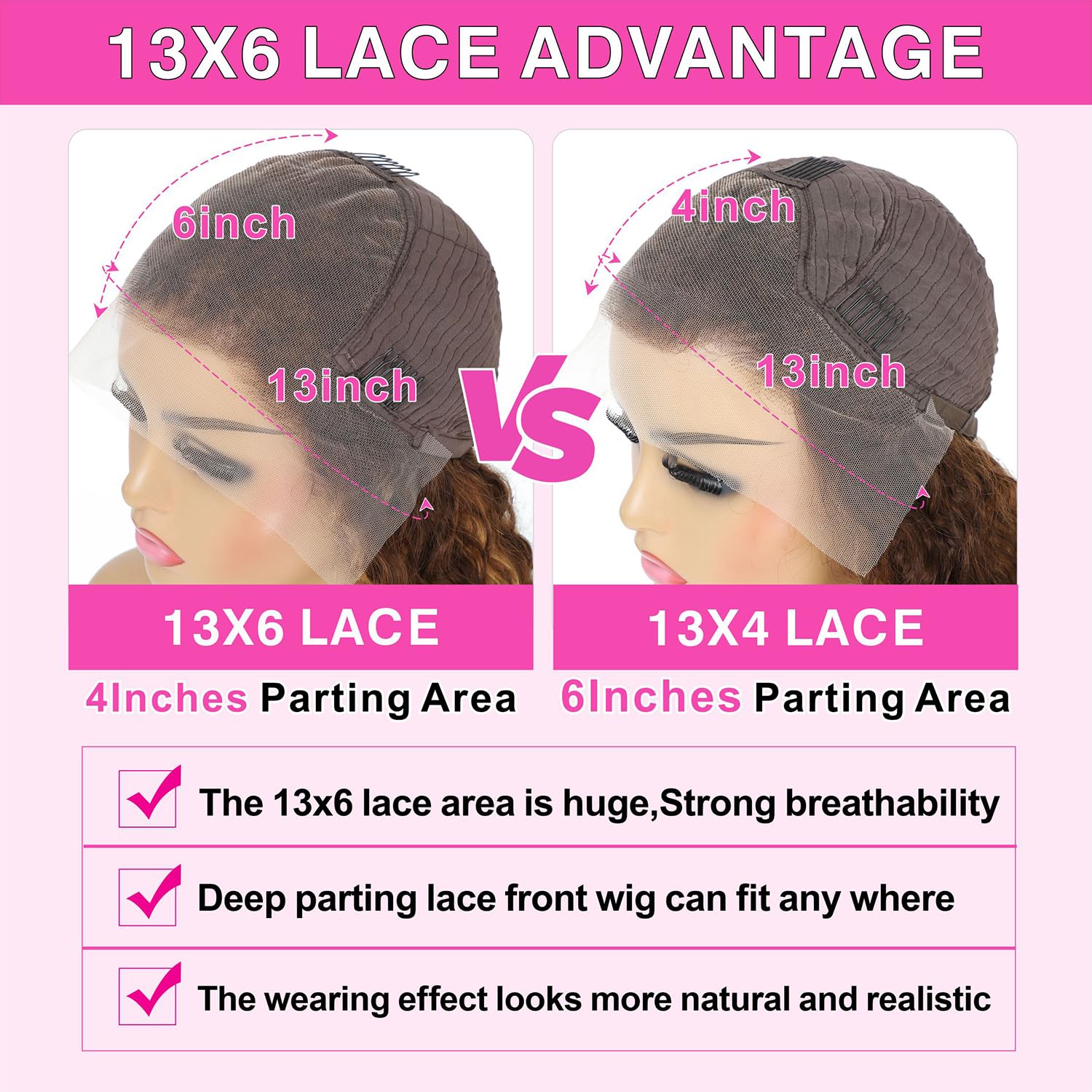 13x6 Highlight Lace Front Wig Human Hair - Deep Wave Lace Front Wigs with Baby Hair & Pre-Plucked Hairline - 180% Density Honey Blonde Curly Human Hair Glueless Wigs for Black Women (4/27 Color, 24 inch) - Perfect for Daily Wear, Parties, Weddings & Special Occasions