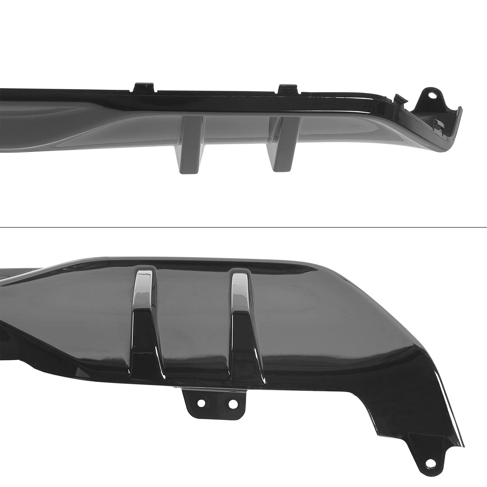 IKON MOTORSPORTS 2PCS Rear Splitter Aprons & Bumper Diffuser for 2019-2023 BMW G05 X5 M Sport | ABS Plastic MP Style Gloss Black Body Kit | Enhances Aerodynamics & Sporty Look for Street & Track Performance