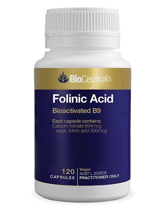BioCeuticals Folinic Acid Supplement 800mcg - Supports Cellular Health & DNA Synthesis | Professional-Grade Active B9 Vitamin for Energy, Detox & Pregnancy Wellness