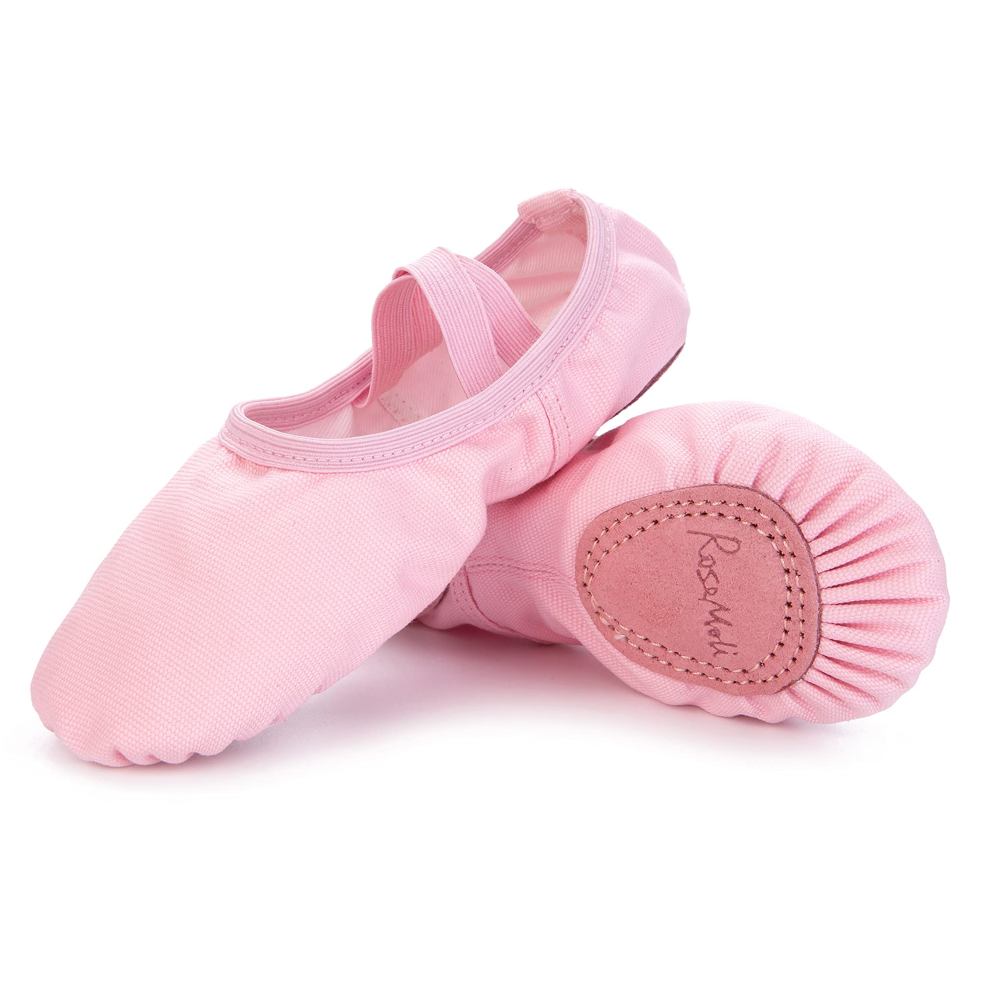 RoseMoli Canvas Ballet Slippers - Comfortable Dance Shoes for Girls, Toddlers, Kids & Women - Perfect for Ballet, Yoga, Dance Practice & Casual Wear