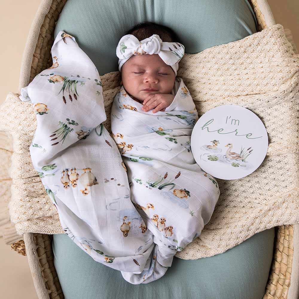 Snuggle Hunny Organic Cotton Muslin Baby Wrap Blanket - Soft Breathable Swaddle for Newborns & Infants - Perfect for Nursery, Stroller, and Breastfeeding