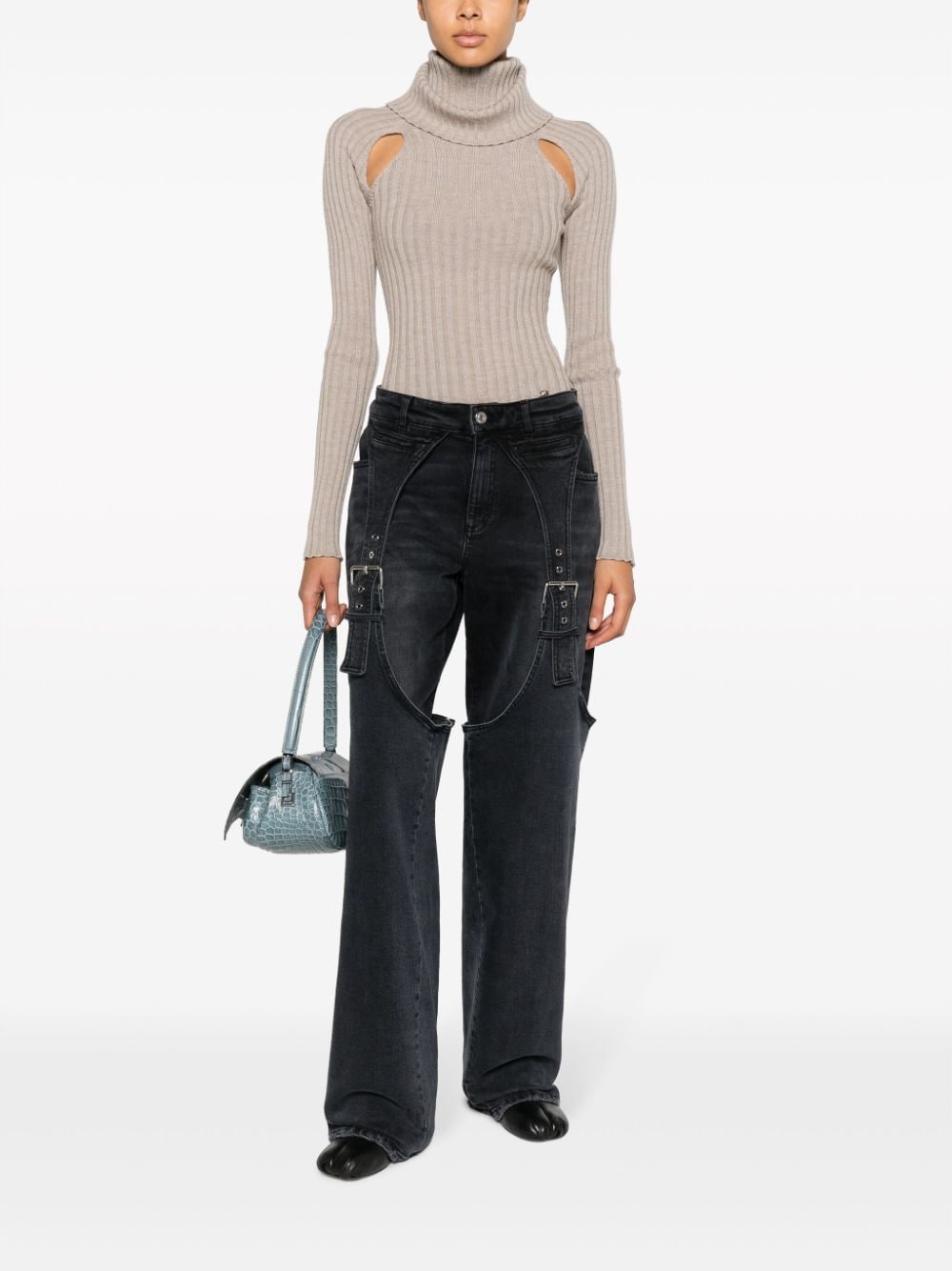 Blumarine Women's Black High Waist Skinny Jeans - Stretch Denim Pants for Casual Wear & Night Out