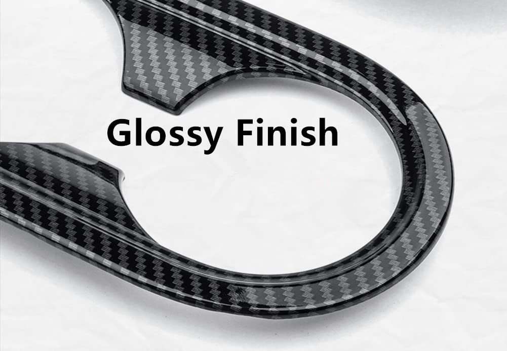 Premium Carbon Fiber Rear Seat Cup Holder Cover - Compatible with 2022 Genesis GV70 | Durable Protective Frame for Coffee & Water Bottles | Car Interior Accessories for Luxury SUVs