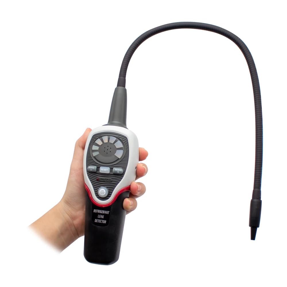 Professional Halogen Leak Detector for AC Refrigerant - R134a R410a R407a R22 Compatible - RLD-382P HVAC Leak Tester for Home & Auto Air Conditioning Maintenance