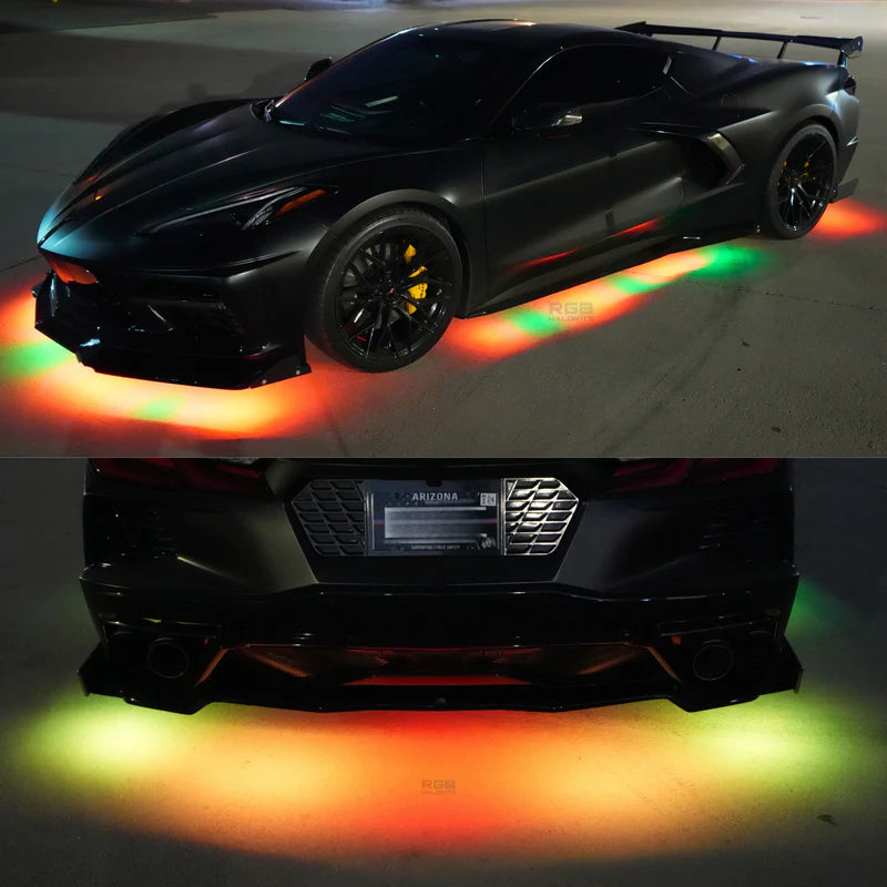LED Underglow Lighting Kit 3.0 - 6 Piece Custom Car Neon Lights with Flexible Strips | Perfect for Car Customization, Underbody Glow & Night Driving