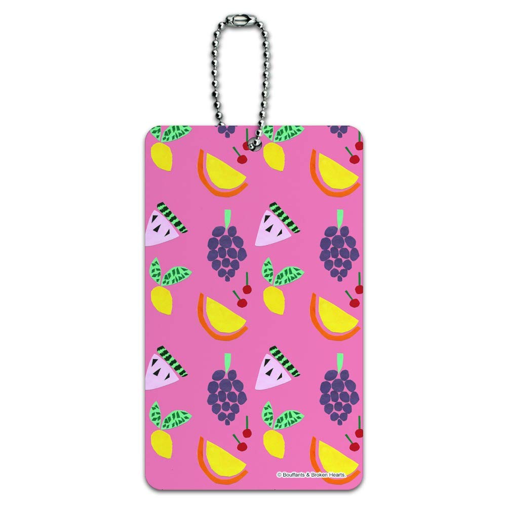 Colorful Fruit-Themed Luggage Tags - Cherry, Grape & Lemon Design Suitcase ID Tags for Travel, Carry-On Bags & Backpacks - Perfect for Vacation, Business Trips & Airport Identification