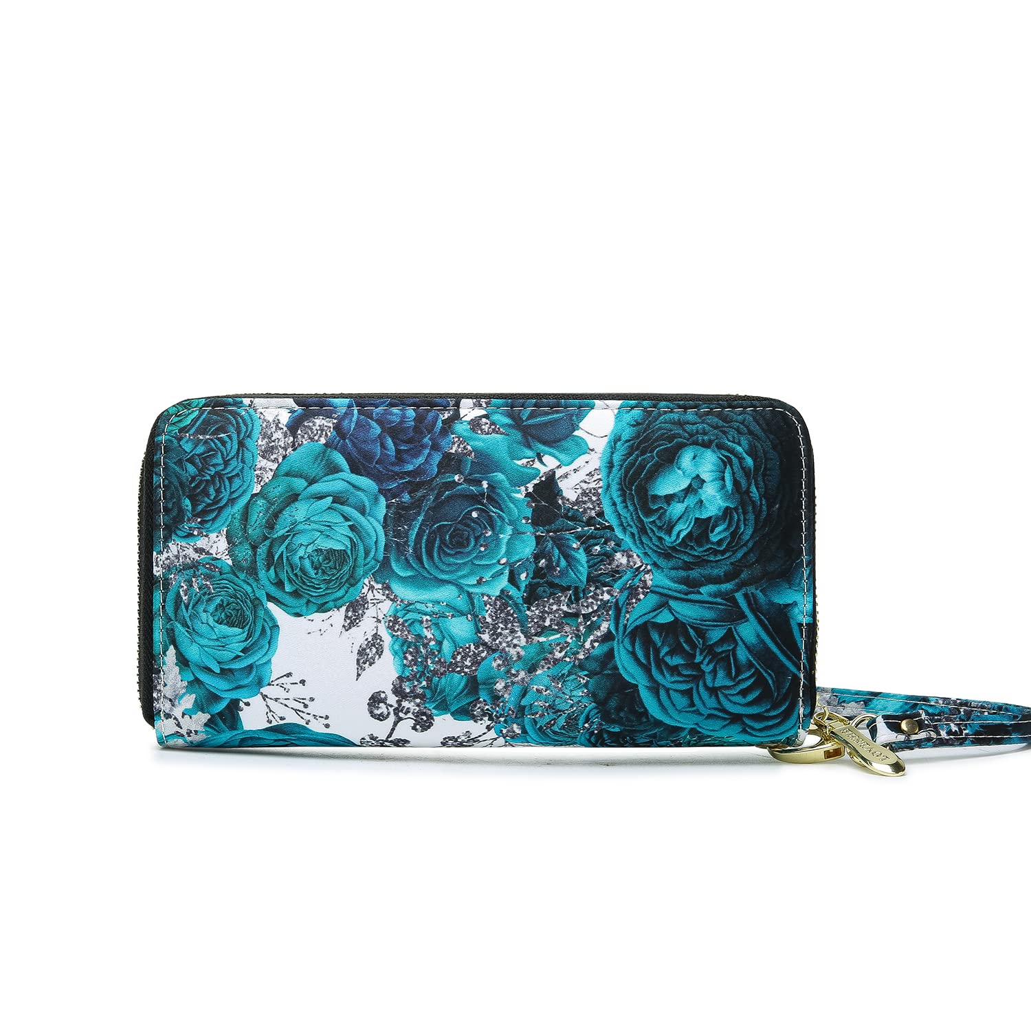 RFID Blocking Women's Wallet - Slim Bifold Zipper Purse with Credit Card Slots & ID Window, Large Capacity Travel Clutch for Everyday Use, Shopping and Business Trips