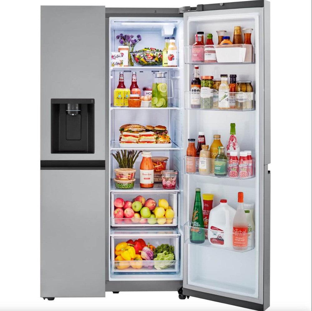 LG LRSXC2306S 36-Inch Stainless Steel Counter-Depth Side by Side Refrigerator - 23 Cu. Ft. Capacity, Energy Star Certified for Modern Kitchens & Open Floor Plans