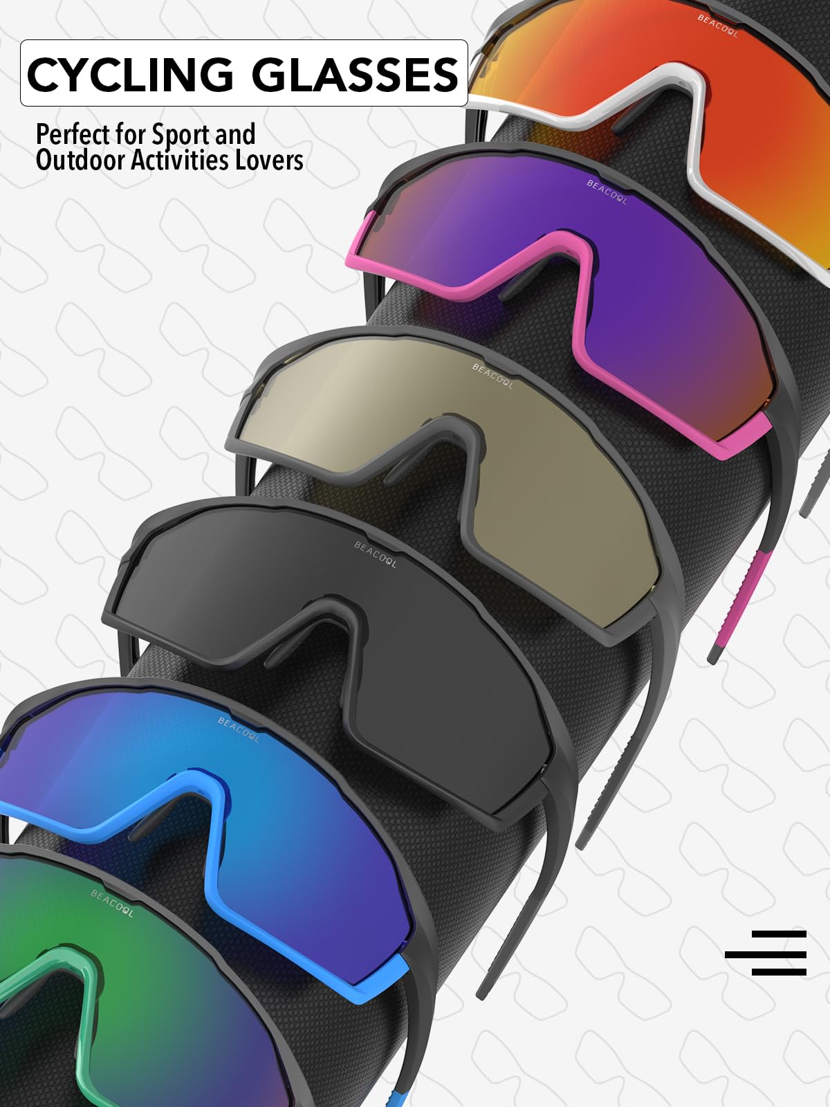 BEACOOL Polarized Sports Sunglasses for Men & Women - UV400 Protection, TR90 Frame - Ideal for Cycling, Running, Golf, Baseball & Fishing - Perfect for Outdoor Activities & Sports Enthusiasts