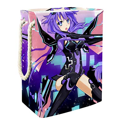 Anime Girl Wings Foldable Storage Bin - 19.3x11.8x15.9 Inch Organizer Basket for Kids Room, Playroom, Closet & Home Organization - Perfect for Toys, Books & Nursery Storage