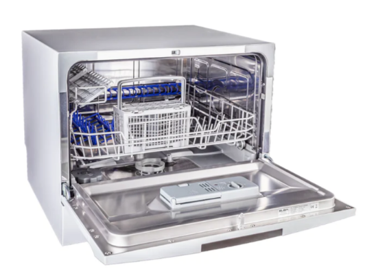 Elba EBDW 0680MWH 24 Inch Freestanding Dishwasher - Energy Star Certified, Quiet Operation, 14 Place Settings - Perfect for Apartments, Small Kitchens & Open Floor Plans