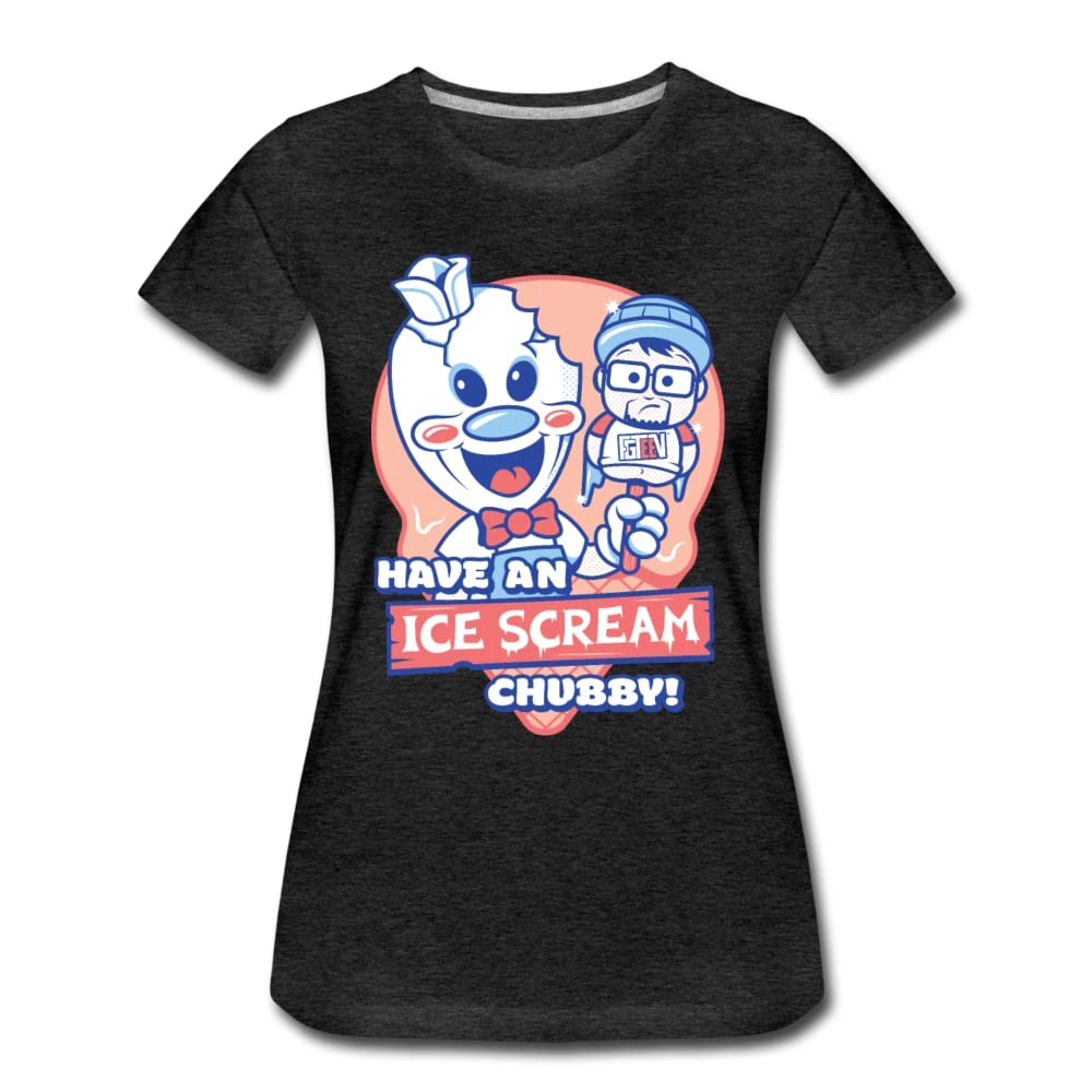 Have an Ice Scream Women's Funny Graphic T-Shirt - Soft Cotton Casual Tee - Charcoal Gray 2XL - Perfect for Summer Outings & Ice Cream Dates