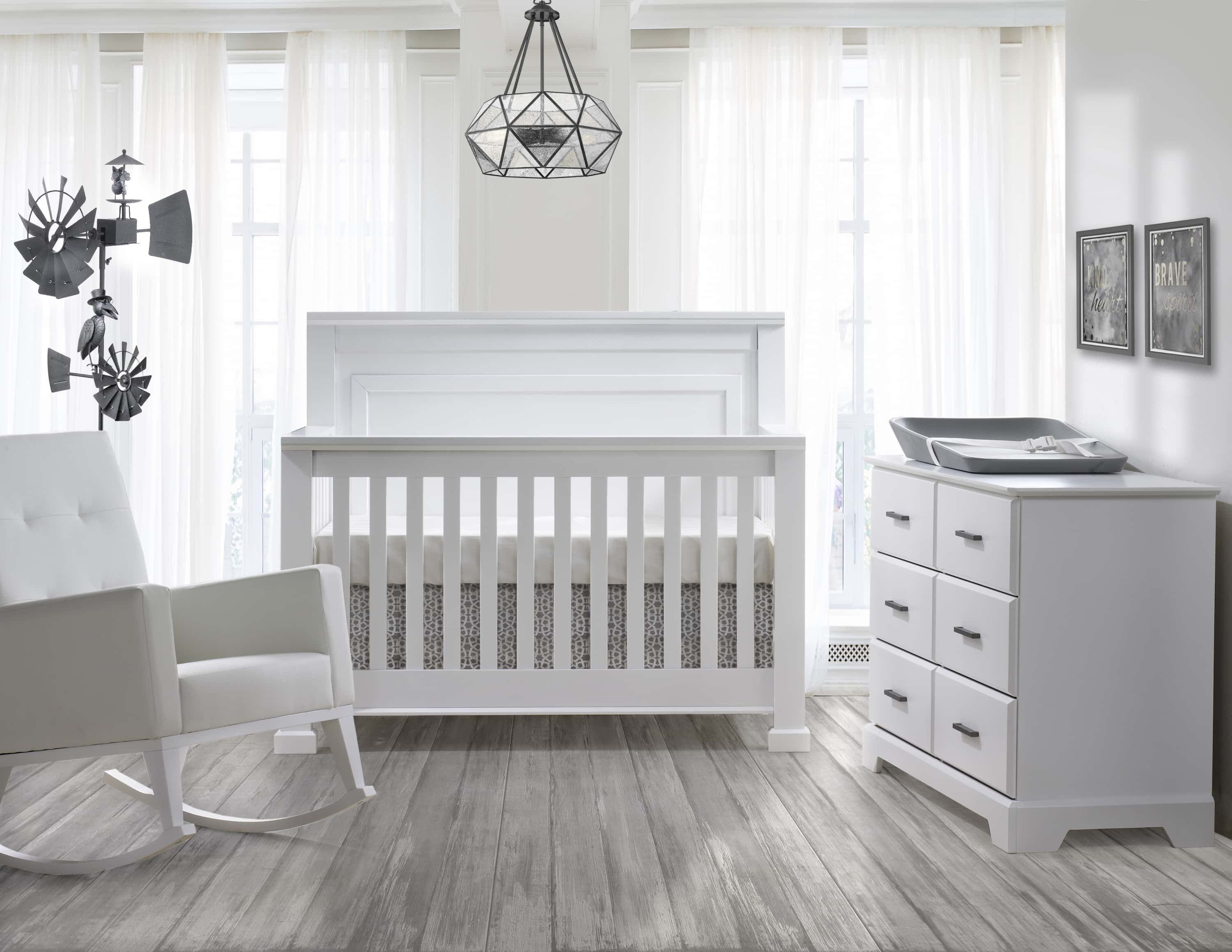 Natart Taylor 5-in-1 Convertible Crib - Modern Nursery Furniture for Baby to Toddler Bed Conversion | Perfect for Small Spaces & Growing Families