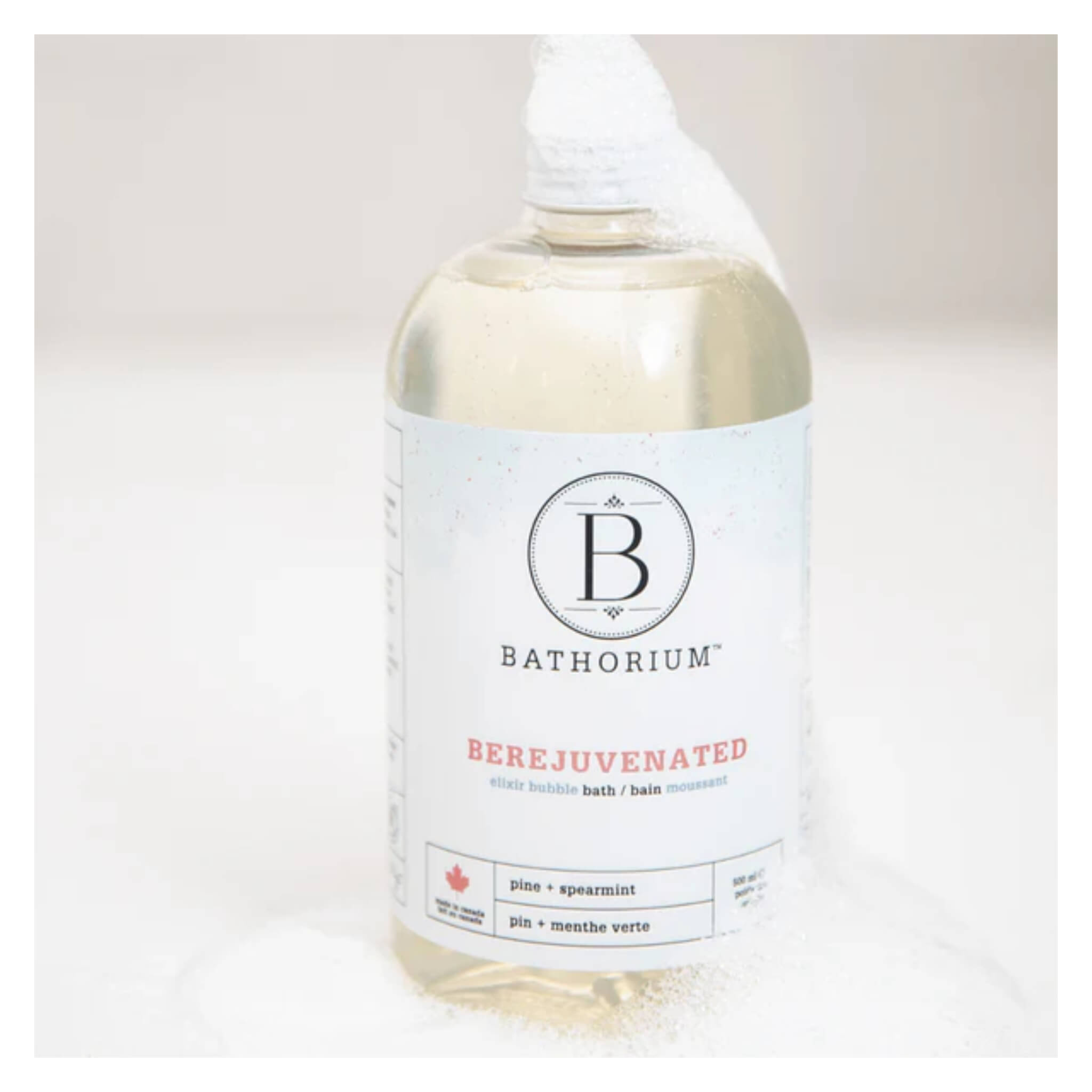 BeRejuvenated Pine & Spearmint Bubble Bath Elixir - Relaxing Aromatherapy Soak for Stress Relief & Self Care