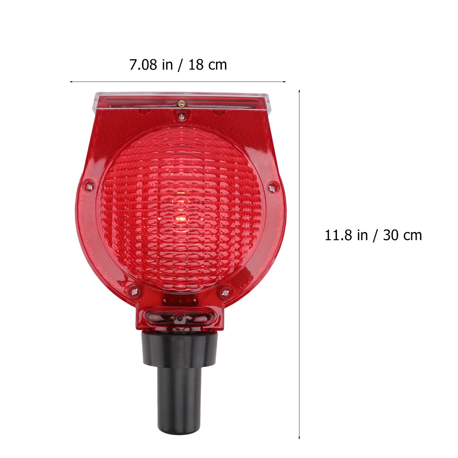 1PC Professional Solar-Powered LED Emergency Strobe Light - Waterproof Red Warning Signal Light for Construction, Traffic, and Outdoor Safety - Ideal for Road Barricades, Cones, and Hazard Zones