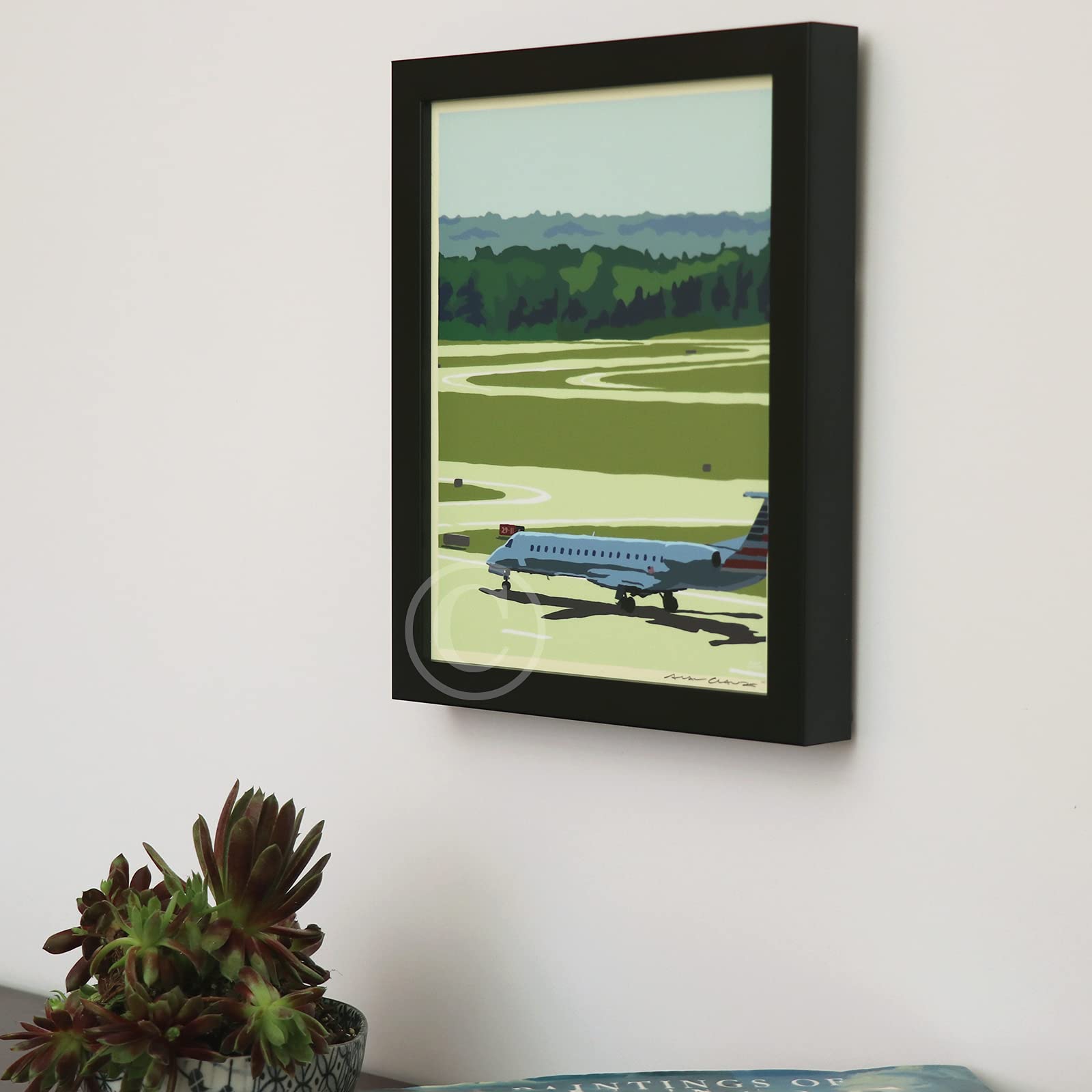 Alan Claude Framed Art Print 8x10 Inches - Maine Coastal Wall Decor for Living Room, Bedroom & Office | Jetport Landscape Poster