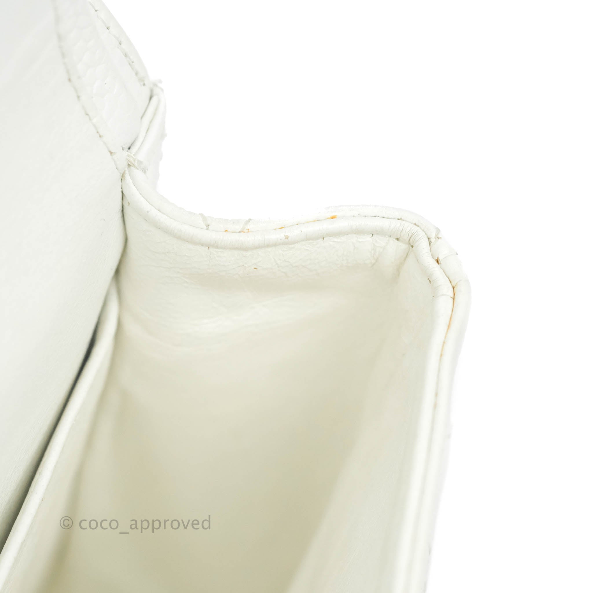 Chanel Classic M/L Medium Double Flap Bag in White Caviar Leather with Silver Hardware - Perfect for Luxury Fashion, Evening Events & Designer Handbag Collection