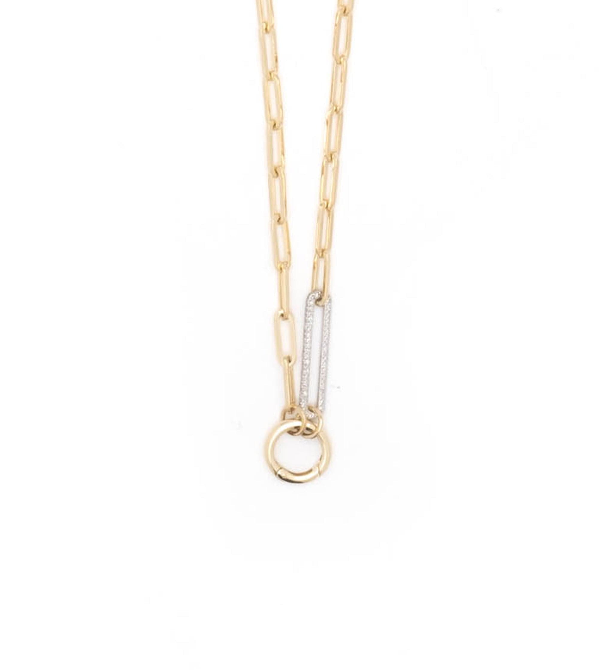 Diamond Link Classic Fob Open Clip Chain - Stylish Keychain for Keys, Lanyards & Accessories | Perfect for Home, Office & Travel Organization