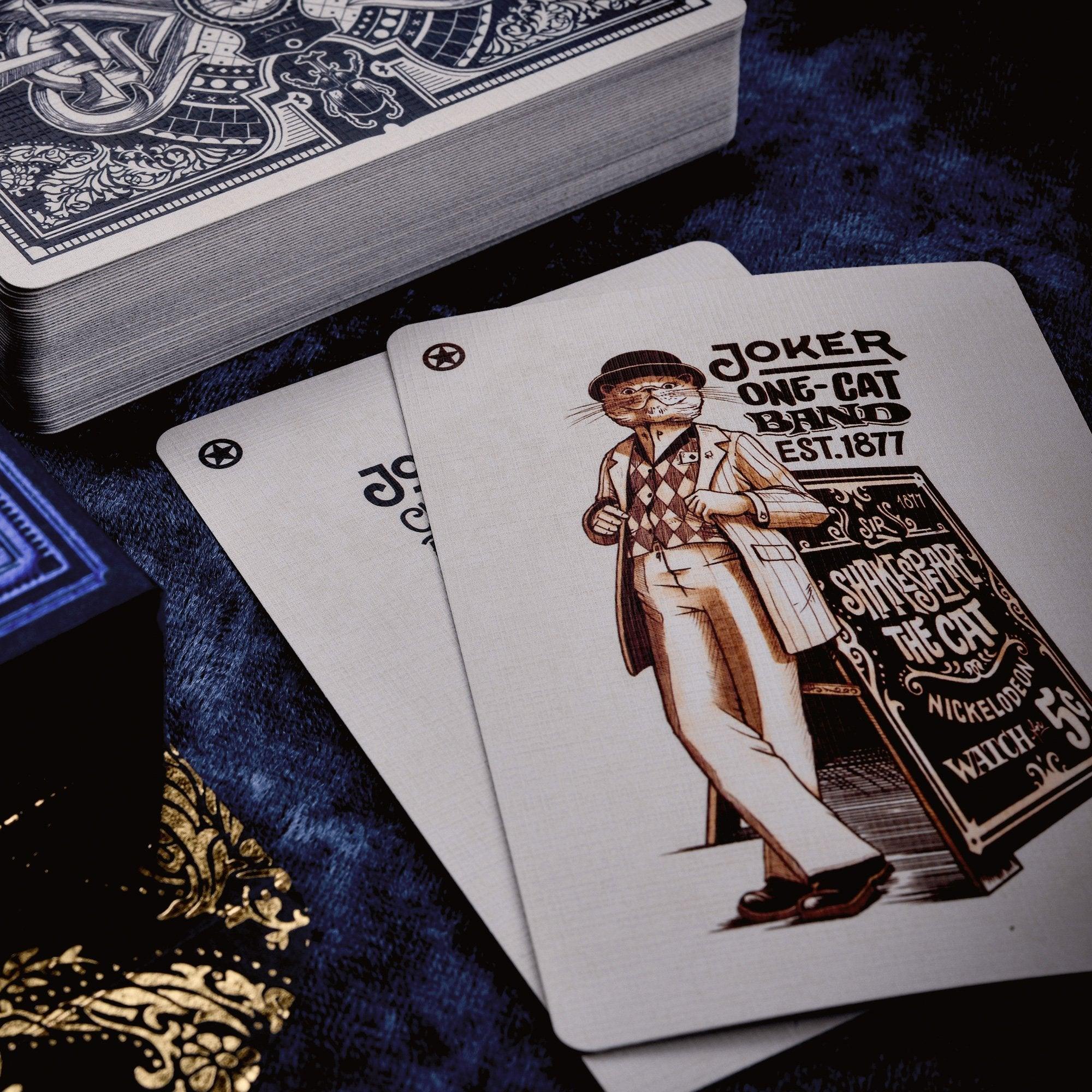 Premium Parlour Playing Cards - Blue Stockholm 17 Deck for Poker, Magic Tricks & Card Games | Elegant Design for Casino Nights, Parties & Collectors