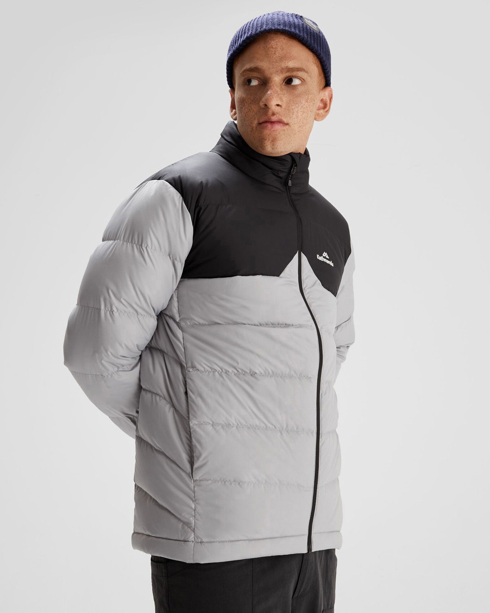 Men's Epiq Down Jacket - Steel Grey & Black | Winter Warm Puffer Coat for Outdoor Activities & Casual Wear